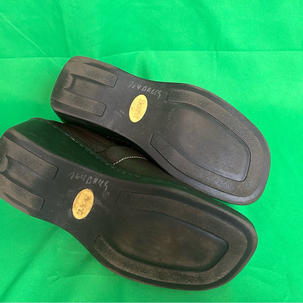 Pre-owned Women’s Born Toby Duo Brown Full Grain Leather Clogs - Picture 7 of 10